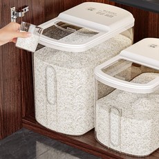 米桶家用防蟲防潮密封米缸 食品級大米儲糧桶 麵粉儲存罐, 1個, 11斤-透明,【防蟲防潮/健康材質】