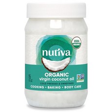 누티바 유기농 코코넛 오일 15 액량 온스 Nutiva Organic Unrefined Virgin Coconut Oil 54 Fl Oz (Pack of 1), 1개
