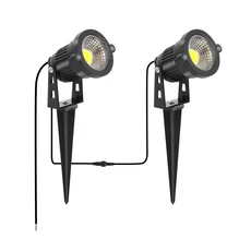 호환 220V12V 5W 조경용 스파이크 전구 2미터 탈착식 LED 정원등 방수 잔디등 IP65 조명 길 스포트라이트, 03 Cold white 6000K, 02 AC85-265V