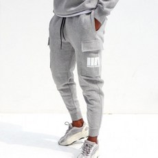 남성 슬림핏 카고 트레이닝 팬츠 헬스 운동복 짐웨어