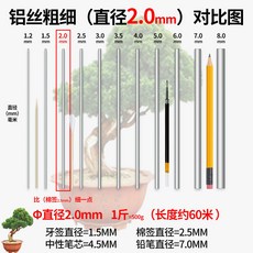 花藝鋁線 造型鋁線 - 盆景造型定型鋁絲 園藝專用, 1個, 白色鋁絲Φ2.0mm 1斤 約60米