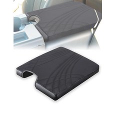 센터 콘솔 팔걸이 커버 2015-2025 F150 2017-2025 F250 F350 F450과 호환 40 20 40 점프 시트 블랙 가죽 팔걸이 커버 센터 콘솔 쿠션, 센터 콘솔 팔걸이 커버, 2015-2025 F150,