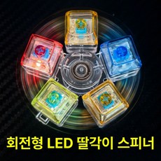 온픽홈 회전형 LED 딸각이 스피너, 1개, 멀티 혼합 칼라