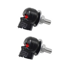 오토바이 해골 번호판 프레임 볼트 나사 쉽고 편리한 설치 2 개, bk, 01 BK