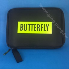 【雙兵桌球】 桌球拍袋 Butterfly Logo Case 商標方型球拍袋, 1個, 金屬黃綠色, 黑色