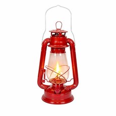 Stansport 30.5cm(12인치) 허리케인 랜턴 (127) - 캠핑 캐빈 및 비상 상황을 위한 유행을 타지 않는 빈티지 디자인 손잡이가 달린 클래식 레드 램프 실외, 30.5 cm(1, 1