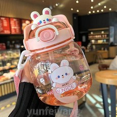 mumu 아웃도어 대용량 물병, 핑크, 2개