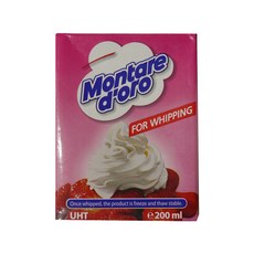 몬타레도로 식물성 크림 /가당휘핑크림/소용량휘핑크림 200ml, 1개