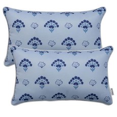 JMKaixin 파티오 허리 베개 2개 팩 30.5 x 50.8cm(12 20인치) 변색 방지 야외 방수 베개 내부 포함 가정 테라스 소파용 장식용 정원 쿠션, 칼미아 라티폴리아