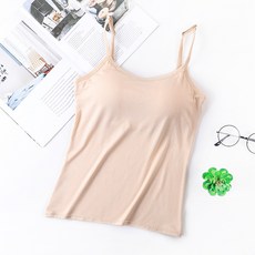新款少女背心純色抹胸吊帶背心帶胸墊上衣女夏內搭打底防走光裹胸