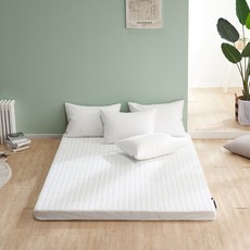 [에르미아] 순면 99.9%항균원단 라텍스커버(SS/Q/K) 6color, 화이트