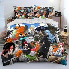 슬라임으로 환생했다 애니메이션 침구 프린트 싱글 이불 커버 베개 성인 사이즈, 9. 3