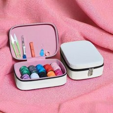 家用縫衣針針綫盒全套針綫包手縫工具宿舍DIY便攜針綫包, 1個, 普通米白色+10色綫+5件縫紉工具,小盒少綫：9.5釐米*9.5釐米*5釐米