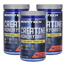 바디텍 크레아틴 모노하이드레이트 프루트 펀치 468 g BodyTech Creatine Monohydrate Fruit Punch 468g, 3개