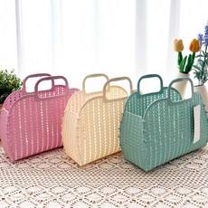 [개미물류] 미니목욕바구니 여름 메쉬 네트백 장바구니 비치백 피크닉 가방 젤리백 바스켓 써머백 수영 [평점상위]