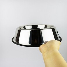 하라 대형견 스텐식기 96oz 대형견물그릇 사료그릇 대형견밥그릇, 실버, 1개