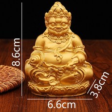 新款黃財神爺擺件金屬工藝品辦公室桌面家居裝飾外貿商品, 1個, 黃財神擺件【合金】:黃財神擺件【合金】