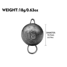 낚시 액세서리 리드 지그 헤드 3g 5g 7g 10g 12g 14g 18g 21g 펜던트 라운드 싱커 루어 용, 03 5pcs 18g
