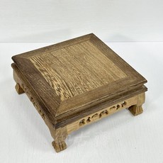 御古齋 正方形藝品展示座 高腳花台底座三件組 實用擺飾提升空間質感, 中, 虎斑雞翅木, 1