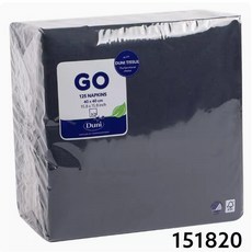 （影片觀看）餐巾紙 duni德國原裝進口餐巾紙黑色紅色彩色紙巾西餐抽紙擦盃佈口佈網紅joe182450, 1個, 黑色/40*40CM/125大張/大包