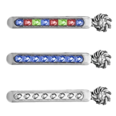 차량용 풍력 LED 무배선 무전력 바람개비 데이라이트 라이트 무드등 자동차 전동 킥보드 전기 자전거 오토바이, 블루, 1개