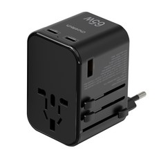 초텍 PD 65W 2C+1A 여행용 멀티 어댑터 변환기 노트북 충전 + 파우치 증정, 1개