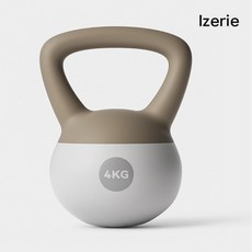 고급형 소프트 케틀벨 두꺼운 실리콘 베이스 미끄럼방지 케틀벨 여성용 안전 운동기구, 1개, 4kg, 화이트