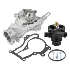 226295 X AUTOHAUX 1세트 알루미늄 엔진 워터 펌프 냉각수 온도 조절기 하우징 키트 개스킷 포함 No.55486342/25200455 쉐보레 크루즈 소닉 리미티드