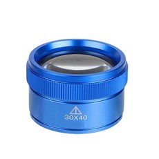 昱晶閣30倍光學放大鏡 高倍清晰鏡片 珠寶鑑定 地圖閱讀 便攜輕巧 專業鑑賞工具 隨身攜帶, 1個, 藍色, CS30x40mm