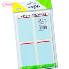 새한 견출지 보호 NO.406(적) 13장 52개 37x64mm, 1