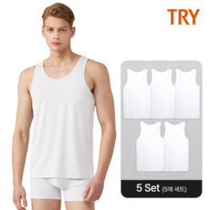 트라이 트라이 남성 순면 베이직 런닝 5매