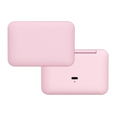 GIOW PRO LED化妝鏡 5倍放大 便攜充電款, 粉色MR2327C單面燈三色光