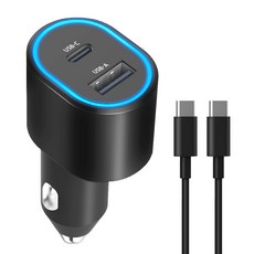 morac Neda V4 45W PD PPS 雙孔車用超高速充電器, 黑色, MR-CC-NDV4