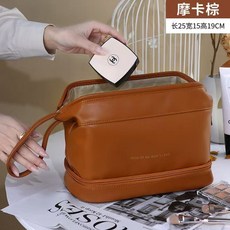 2025新雲朵雙層化妝包大容量便捷外出洗漱納包旅行納盒化妝刷