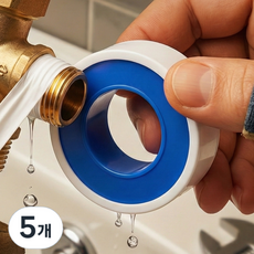 시그니처 테프론 테이프 12MM X 10미터 내열성 고밀도, 5개