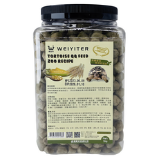 【國家動物園指定配方】 陸龜動物園配方QQ飼料 陸龜飼料 烏龜飼料 草本 牧草 高纖維 豹龜 蘇卡達 維生素 維益特, 1kg, 1個