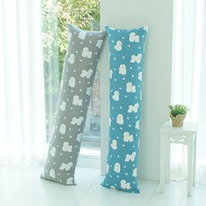 찬미디자인 바디필로우 커버, 흰둥이 그레이