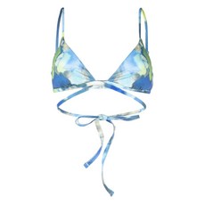심카이 워터컬러 프린트 트라이앵글 비키니 탑