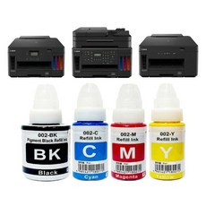 캐논 G7090 무한 잉크 호환 G6090 프린터기, 1개, 검정 파랑 빨강 노랑 1세트