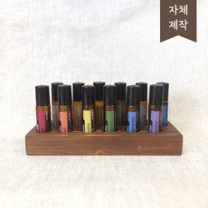 10ml 롤온 12구 원목 에센셜 오일 스탠드 진열대 거치대 선반 오일랙, 오크