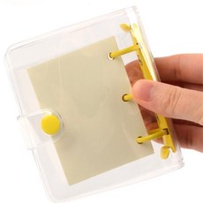 퀘볼로 미니 링바인더 투명 케이스 3공미니포카바인더, 화이트