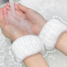 세안밴드 세안손목밴드 세면밴드 세면손목밴드 세수밴드 세수손목밴드 세면팔찌 물튐방지 세안팔찌, 화이트