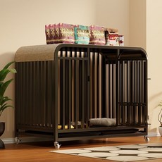 【守望者】狗籠子中型犬小型犬室內家用泰迪比熊柯基柴犬寵物狗窩, 琉璃黃,六面方管-125cm丨適合140斤內巨型, 1個