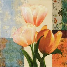 Zelten 결혼식 디너 티파티용 컬러 페이퍼 냅킨 20매입 샤비 시크 디자인 샤워 파티용 튤립