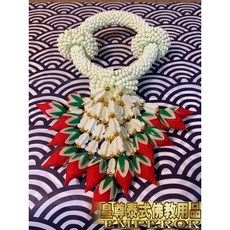 泰國還願花圈七色萬壽菊花環：四面佛/象神/濕婆神適用，祈福招財，居家裝飾增添亮麗色彩, 紅色