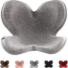 Neboka 의자 꽃잎 쿠션 램버 서포트 상품 골반 성형 앉아있는 경향 공부로 앉기 쉽다. 사무실 회색, 상세페이지 참조