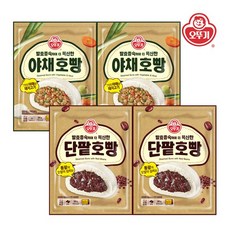 [오뚜기] 발효증숙 야채호빵 360g x 2개+단팥호빵 360g x 2개