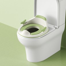 大號兒童馬桶坐便圈 嬰兒小孩坐便器 寶寶女孩男孩架蓋梯墊便盆家用, 綠色【包膠款】