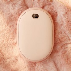 무선 온풍기 손난로 휴대용 화이트 탁상용 소형 히터 보조베터리 손 충전식 사무실 열풍기, 핑크 10000mAh