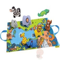 호두상점 케이스키즈 헝겊놀이가방 사파리 농장